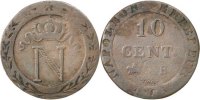 France 10 Centimes Coin, Napoléon I, Rouen, Billon -