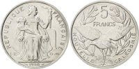 New Caledonia 5 Francs Coin, Aluminum, KM:16, Lecompte:78 -