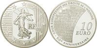 France 10 Euro Human Rights, Proof, Silver, KM:1584 -