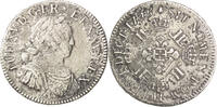 France Ecu Coin, Louis XV, Écu aux 8 L, La Rochelle, Silver -