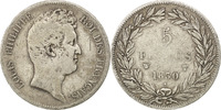 France 5 Francs Coin, Louis-Philippe, Lille, Silver -