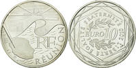 France 10 Euro Réunion, Silver, KM:1669 -
