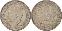 Monaco 100 Francs, Cent Coin, Rainier III, Copper-nickel -