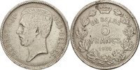 Belgium 5 Francs, 5 Frank Coin, Nickel, KM:97.1 -