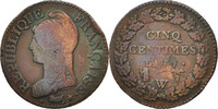 France 5 Centimes Coin, Dupré, Lille, Bronze, KM:640.11 -