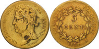 FRENCH COLONIES 5 Centimes Coin, Charles X, Paris, Bronze -