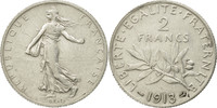 France 2 Francs Coin, Semeuse, Paris, Silver, KM:845.1 -