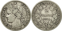 France 2 Francs Coin, Cérès, Paris, Silver, KM:817.1 -
