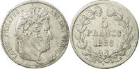 France 5 Francs Coin, Louis-Philippe, Lyon, Silver, KM:749.4 -
