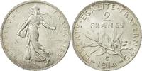 France 2 Francs Coin, Semeuse, Castelsarrasin, Silver -