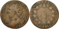 France 12 Deniers Coin, 12 deniers françois, Lyons, Bronze -