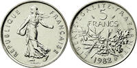 France 5 Francs Coin, Semeuse, Paris, Nickel Clad -