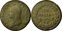 France Decime Coin, Dupré, Strasbourg, Bronze, KM:644.4 -