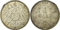 GERMANY - EMPIRE Mark Coin, Wilhelm II,Karlsruhe,Silver,KM 14 -