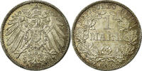 GERMANY - EMPIRE Mark Coin, Wilhelm II, Berlin, Silver, KM:14 -
