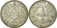 GERMANY - EMPIRE Mark Coin, Wilhelm II, Karlsruhe,Silver,KM 14 -