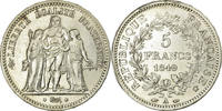 France 5 Francs Coin, Hercule, Paris, Silver, KM:756.1 -