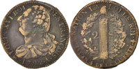 France 2 Sols Coin, 2 sols françois, Paris, Bronze -