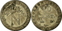 France 10 Centimes Coin, Napoléon I, Rouen, Billon, KM 676.2 -