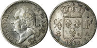 France 1/4 Franc Coin, Louis XVIII, Paris, KM 714.1 -