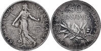 France 50 Centimes Semeuse, Paris, Flan mat, Silver, NGC -