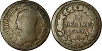 France Decime Coin, Dupré, Lyon, Bronze, KM:645.5 -