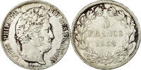 France 5 Francs Coin, Louis-Philippe,Strasbourg,Silver,KM 749.3 -