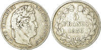 France 5 Francs Coin, Louis-Philippe,Bordeaux,Silver,KM 749.7 -