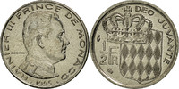 Monaco 1/2 Franc Coin, Rainier III, Paris, Nickel, KM:145 -