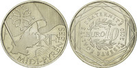 France 10 Euro Coin, Midi-Pyrénées, Silver, KM:1663 -