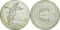 France 10 Euro Coin, Liberté Hiver Sempé, Silver -