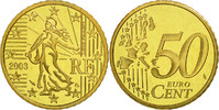France 50 Euro Cent Coin, Brass, KM:1287 -