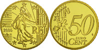 France 50 Euro Cent Coin, Brass, KM:1287 -