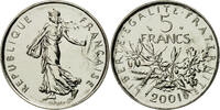 France 5 Francs Coin, Semeuse, Paris, Nickel Clad -
