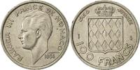 Monaco 100 Francs, Cent Coin, Rainier III, Copper-nickel -