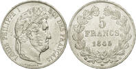 France 5 Francs Coin, Louis-Philippe, Strasbourg, Silver -