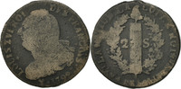 France 2 Sols Coin, 2 sols françois, Bayonne, Bronze -
