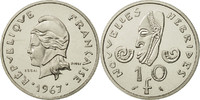 New Hebrides 10 Francs Coin, Paris, Nickel, KM:E2 -