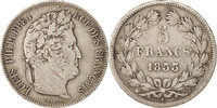 France 5 Francs Coin, Louis-Philippe, Perpignan, Silver -