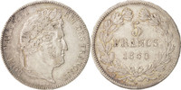 France 5 Francs Coin, Louis-Philippe, Paris, Silver -