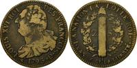 France 2 Sols Coin, Louis XVI, Riorges, Bronze, Gadoury:25 -