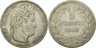 France 5 Francs Coin, Louis-Philippe, Lyons, KM 749.4 -