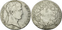 France 5 Francs Coin, Napoléon I, Perpignan, KM 673.10 -