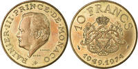 Monaco 10 Francs Coin, Rainier III, ESSAI, Aluminum-Bronze -
