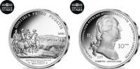 France 10 Euro ARRIVEE DE WASHINGTON A BOSTON, Silver -