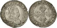France Demi Franc Henri III, Limoges, Silver, Gadoury:487 -