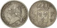 France 1/4 Franc Coin, Louis XVIII, Louis XVIII, Lille -