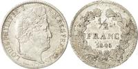 France 1/2 Franc Coin, Louis-Philippe, Lille, Silver -