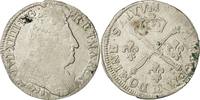 France 1/4 Ecu Coin, Louis XIV, 20 Sols aux insignes, Besançon -