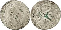 France 1/4 Ecu Coin, Louis XIV, 20 Sols aux insignes, Paris -